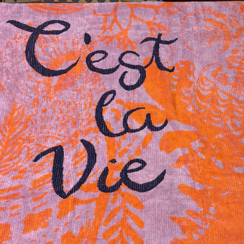 Anthropologie Orange &‎ Purple luxury Beach Towel - C’est La Vie